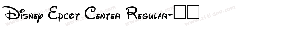 Disney Epcot Center Regular字体转换